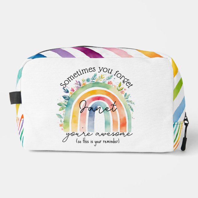 Trousse De Toilette Rappel Rainbow personnalisé : Vous êtes génial! (Recto)