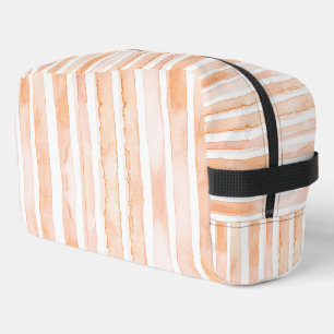 Trousse De Toilette Rayures blanches orange pêche