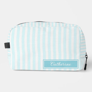 Trousse De Toilette Rayures Bleues Abstrait Rétro Joli & Tendance