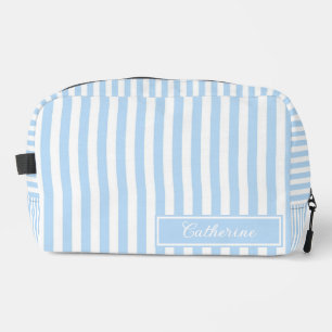 Trousse De Toilette Rayures Bleues Abstrait Rétro Joli & Tendance