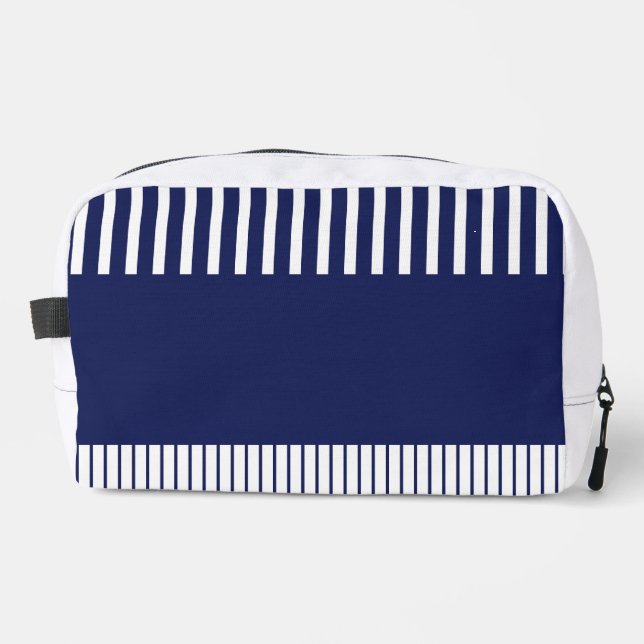 Trousse De Toilette Rayures Colour Pop - Bleu et Blanc (Recto)