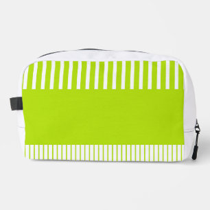 Trousse De Toilette Rayures Colour Pop en vert citron et blanc