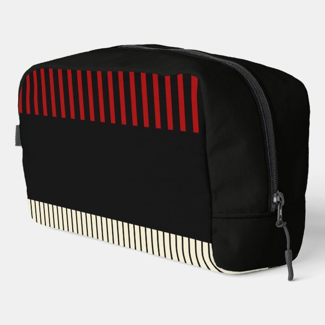 Trousse De Toilette Rayures Colour Pop - Rouge & Crème (Coin droit)