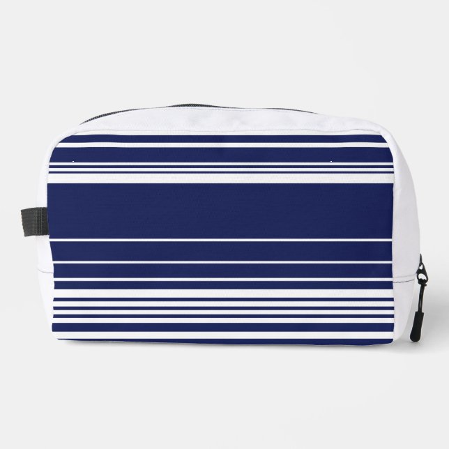 Trousse De Toilette Rayures complexes - Bleu (Recto)