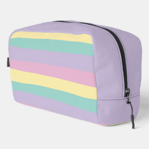 Trousse De Toilette Rayures irrégulières - Rose pastel, Jaune, Violet