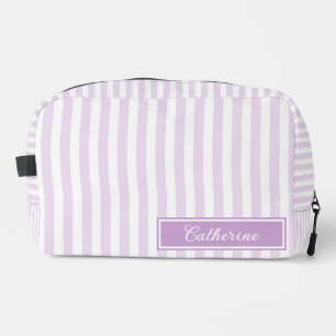 Trousse De Toilette Rayures Violettes Abstrait Rétro Joli