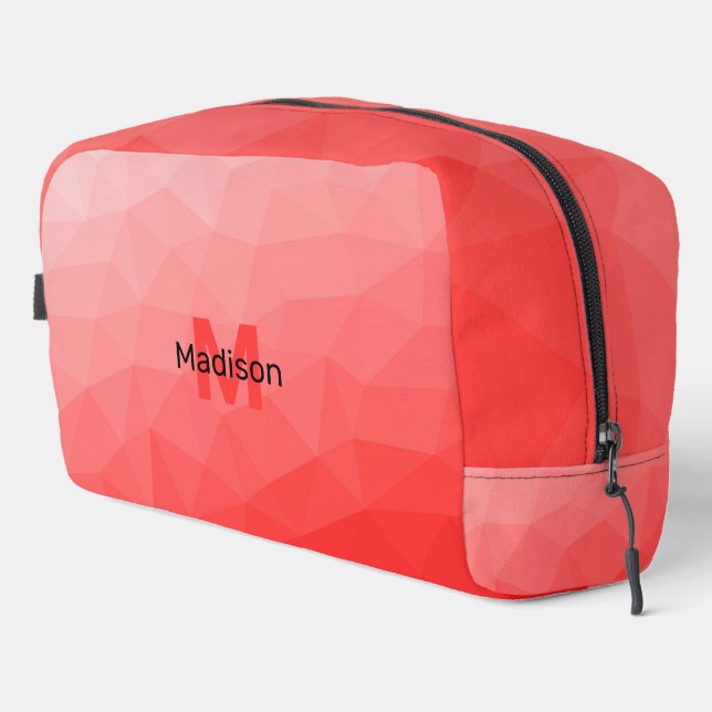 Trousse De Toilette Red gradient geometric mesh pattern Monogram (Coin droit)