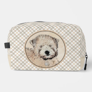 Trousse De Toilette Revêtu doux Roue Peinture Terrier Art original