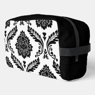 Trousse De Toilette Rococo Damask grand motif décalé noir sur blanc