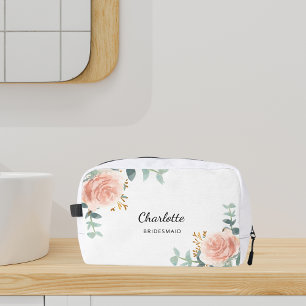 Trousse De Toilette Rose or floral sauge vert bridesmaid