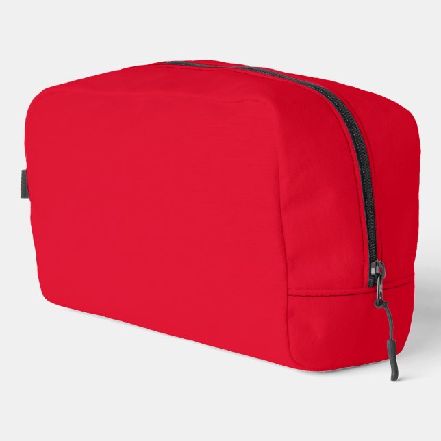 Trousse De Toilette Rouge Cadmium Couleur Uni (Coin droit)