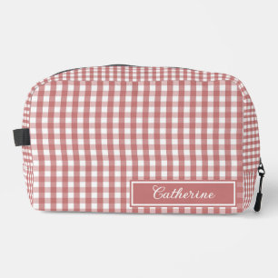 Trousse De Toilette Rouge Gingham Mignon Cosmetic à carreaux