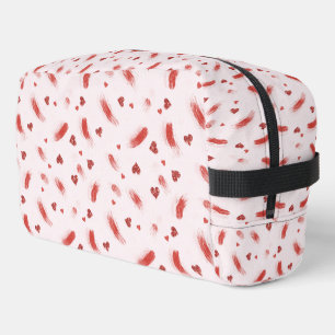 Trousse De Toilette Rouge Gisant Paillettes Coeurs Traînées Rose