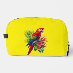Trousse De Toilette Rouge macaw tropical floral