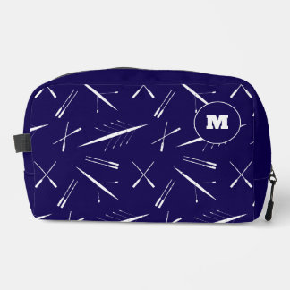 Trousse De Toilette Rowing Boats and Oars Custom Blue and White