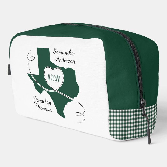 Trousse De Toilette Ruban vert foncé Texas Curling (Coin droit)
