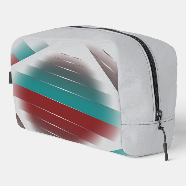 Trousse De Toilette Sarcelle bordeaux en rotation (Coin droit)