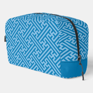 Trousse De Toilette Sayagata motif, japonais, bleu et bleu bébé