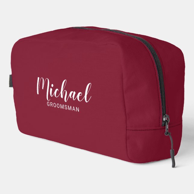 Trousse De Toilette Script moderne Salons personnalisés (Coin droit)