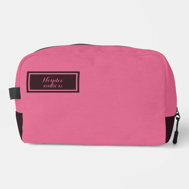 Trousse De Toilette Sérieux Classique Minimal Simple Rose (Recto)