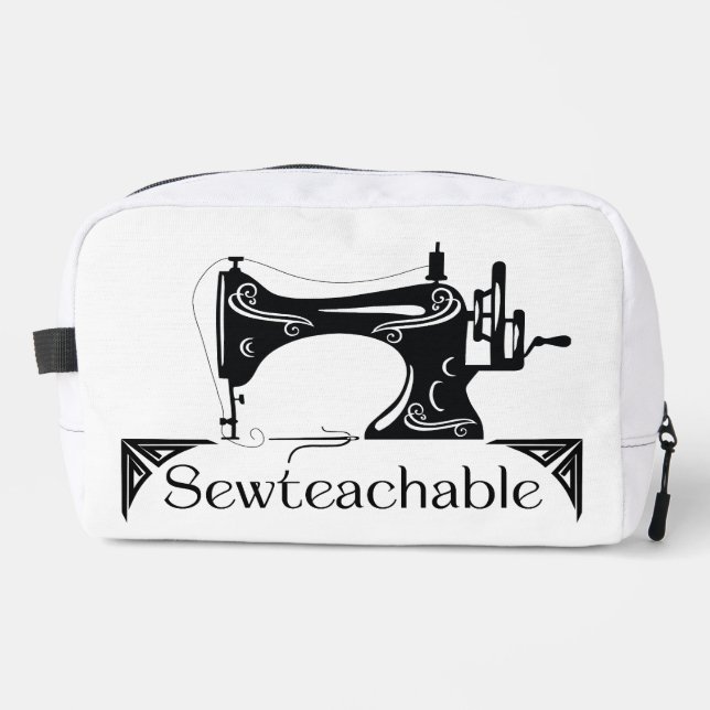 Trousse De Toilette Sewteachable Vintage Sewing Machine (Recto)