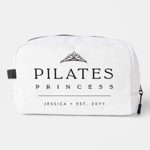 Trousse De Toilette Simple Princesse de Pilates Noir et Blanc Féminin
