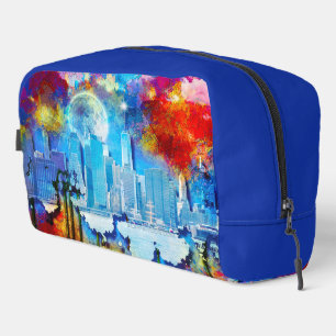 Trousse De Toilette SlipperyJoe NYC graffiti lune entourée tourbillonn
