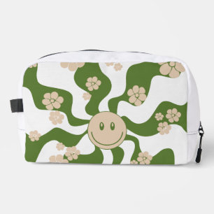 Trousse De Toilette Sourire en blanc, sable et vert palme