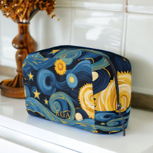 Trousse De Toilette Starry Night Rencontre Sunflowers Van Gogh Mashup