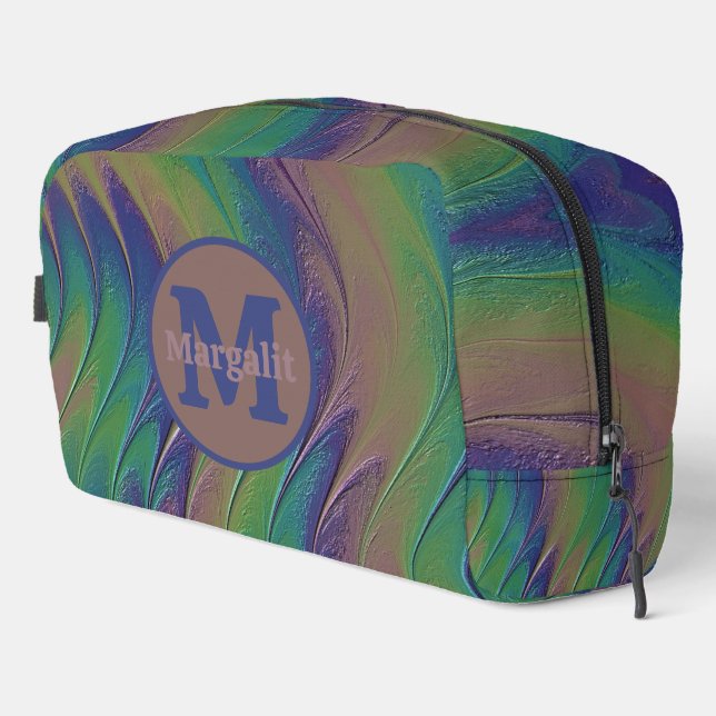 Trousse de toilette style peinture monogramme arc- (Coin droit)