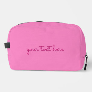 Trousse De Toilette Stylo mignon Nom manuscrit moderne Modèle rose