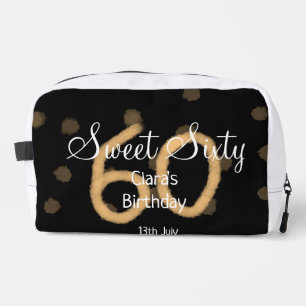 Trousse De Toilette Sweet Soixante ajouter nom date anniversaire Polka