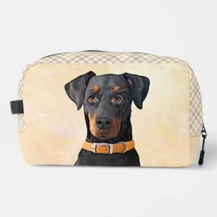 Trousse De Toilette Tableau de Doberman Pinscher Dobie non rogné Art c