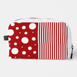Trousse De Toilette Taches et rayures en rouge et blanc