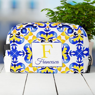 Trousse De Toilette Talavera azulejo carreaux bleu brides cadeaux de s