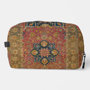 Trousse De Toilette Tapis persan asiatique Kashan or rouge