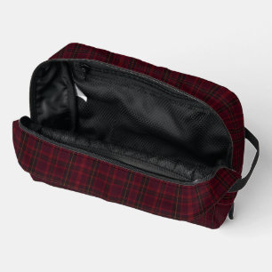 Trousse De Toilette Tartan Bourgogne Élégant
