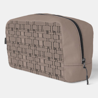 Trousse De Toilette Taupe neutre Motif rectangle