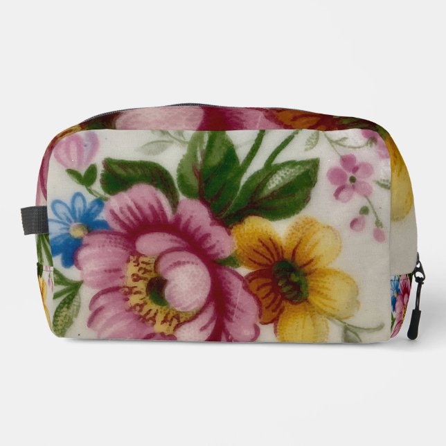 Trousse De Toilette Tea Cup Floral Bouquet  (Recto)