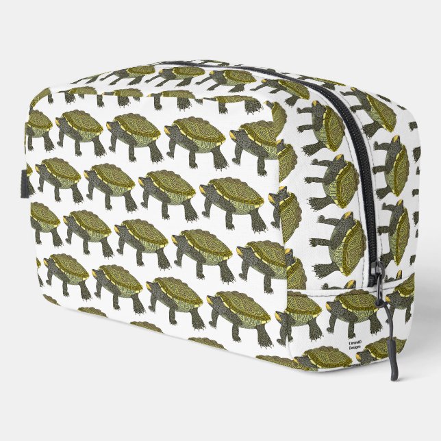 Trousse De Toilette Terrapin (motif blanc) - Dopp Kit (Coin droit)