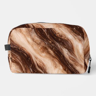 Trousse De Toilette Texture de marbre de milkshake au chocolat