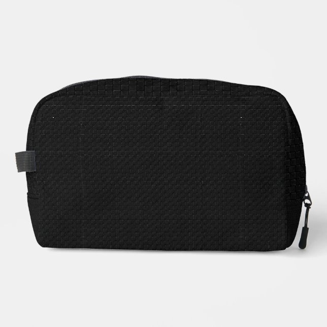 Trousse De Toilette Texture Micro Tech Carbone Noir Stealth Élégant (Recto)