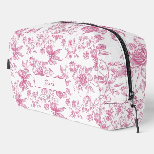 Trousse De Toilette Thé de Fleur Sauvage Rose Baby Shower (Coin droit)