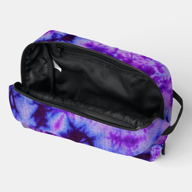 Trousse De Toilette Tie teinture teintes de pourpre et bleu (Ouvrir)