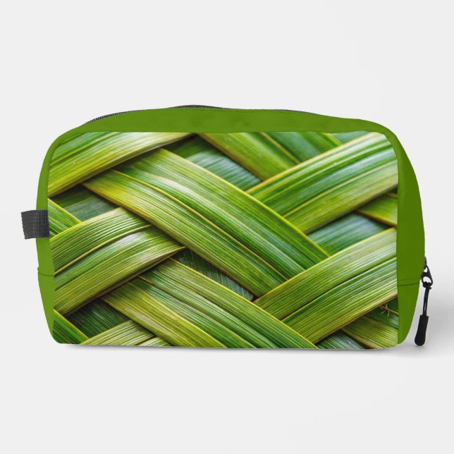 Trousse De Toilette Tissu de bambou vert frais (Recto)