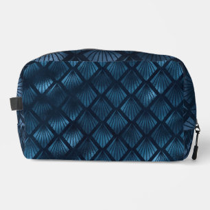 TROUSSE DE TOILETTE TONS DE MOTIFS FONCÉ BLEU ART DÉCO