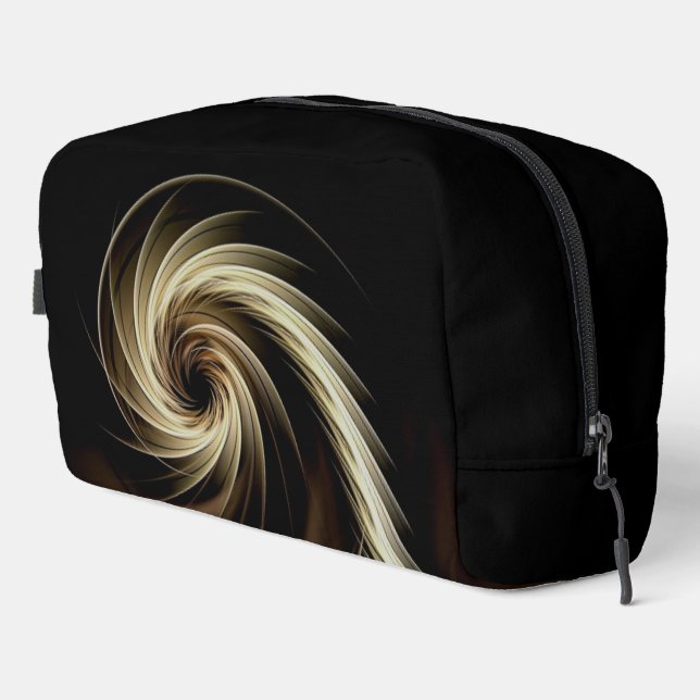 Trousse De Toilette Tourbillon doré sur fond noir  (Coin droit)