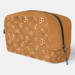 Trousse De Toilette tranches de pizza cool vintage brun motif