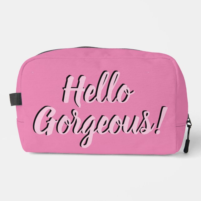 Trousse De Toilette Trendy Hello Gorgeous Girly Pink (Recto)