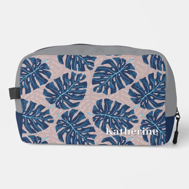 Trousse De Toilette Tropical Palm Blue Grey (Recto)